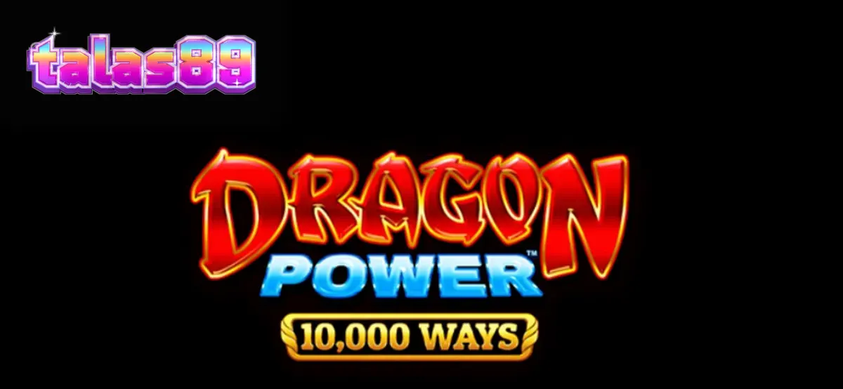Tampilan visual slot Dragon Power 10,000 Ways dengan tema naga dan kuil emas